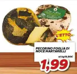 MA Supermercati Pecorino foglia di noce Martarelli offerta