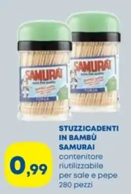 Panorama Stuzzicadenti in bambù Samurai offerta