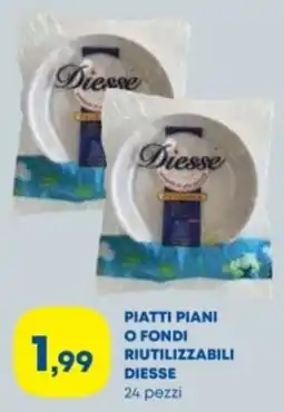 Panorama Piatti piani o fondi riutilizzabili Diesse offerta