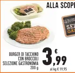 Conad City Burger di tacchino con broccoli selezione gastronomia offerta