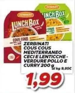MA Supermercati Zerbinati cous cous mediterraneo ceci e lenticchie - verdure pollo e curry offerta