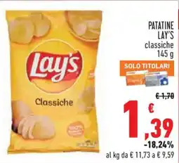 Conad City Patatine Lay's classiche offerta