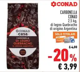 Conad City Carbonella di legno Quebracho CONAD casa offerta