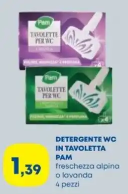 Panorama Detergente WC in tavolletta Pam freschezza alpina offerta