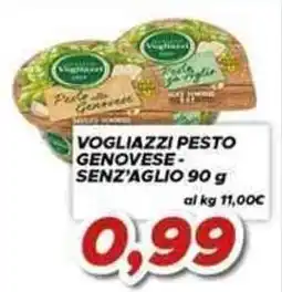 MA Supermercati Vogliazzi pesto genovese senza aglio offerta