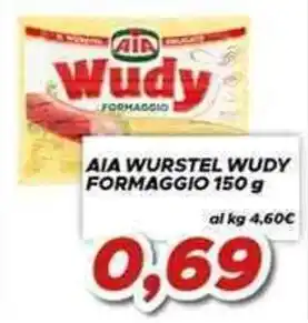 MA Supermercati AIA WURSTEL WUDY FORMAGGIO offerta