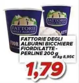 MA Supermercati Fattorie degli Alburni bicchiere fiordilatte perline offerta