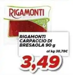 MA Supermercati Rigamonti carpaccio di bresaola offerta