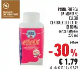 Conad City Panna fresca da montare ElleDi senza lattosio offerta