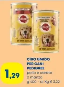 Panorama Cibo umido per cani Pedigree pollo e carote o manzo offerta