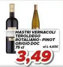 MA Supermercati Mastri Vernacoli Teroldego Rotaliano - Pinot Grigio DOC offerta