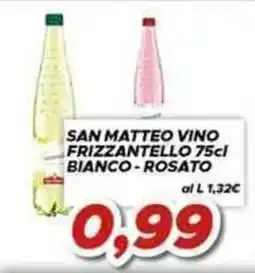 MA Supermercati San Matteo vino frizzantello bianco - rosato offerta