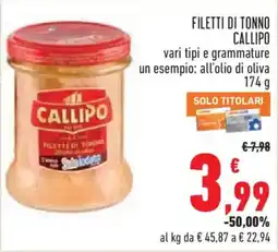 Conad City Filetti di tonno Callipo offerta