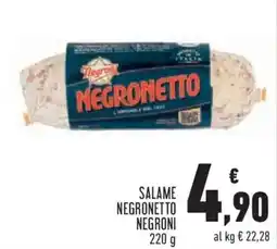 Conad City Salame Negronetto Negroni offerta