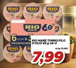 MA Supermercati Rio mare tonno filo d'olio offerta