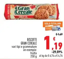 Conad City Biscotti Gran Cereale offerta