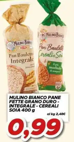 MA Supermercati Mulino bianco pane fette grano duro- integrale-cereali soia offerta