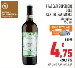 Conad City Frascati Superiore DOCG biologico offerta