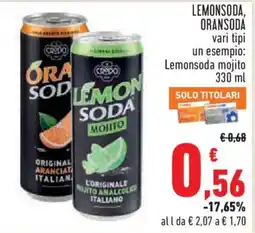 Conad City Lemonsoda, oransoda offerta