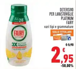Conad City Detersivo per lavastoviglie Platinum Fairy offerta