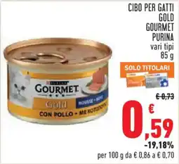 Conad City Gourmet Gold con pollo offerta