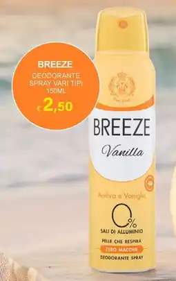 Idea bellezza Breeze deodorante spray offerta