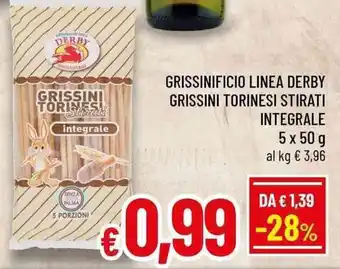 Grissinificio Linea Derby Grissini Torinesi Stirati Integrale