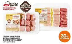 Superconti Spiedini o minispiedini di pollo con salsiccia e peperoni Origine Coop offerta