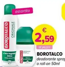 Il Tulipano Borotalco deodorante spray o roll-on offerta