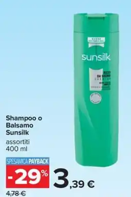 Carrefour Iper Shampoo o Balsamo Sunsilk offerta