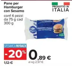 Carrefour Iper Panino Maxi per hamburger offerta
