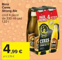 Carrefour Iper Birra Ceres Strong Ale offerta