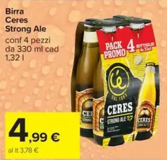 Carrefour Iper Birra Ceres Strong Ale offerta