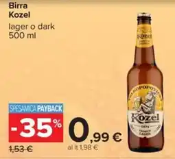 Carrefour Iper Birra Kozel offerta