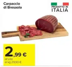 Carrefour Iper Carpaccio di Bresaola offerta