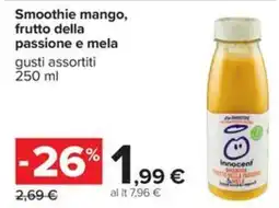 Carrefour Iper Smoothie Innocent mango frutto della passione e mela offerta