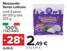Carrefour Iper Mozzarella Senza Lattosio offerta
