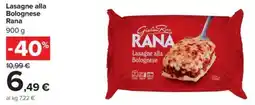 Carrefour Iper Lasagne alla Bolognese Rana offerta