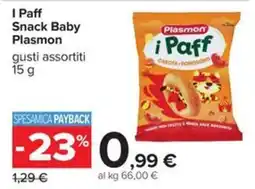 Carrefour Iper I Paff Snack Baby Plasmon offerta