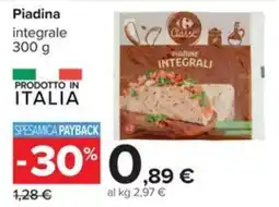 Carrefour Iper Carrefour Classic piadina integrale offerta