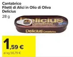 Carrefour Iper Filetti di Alici in Olio di Oliva Delicius offerta