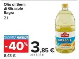 Carrefour Iper Olio di Semi di Girasole Sagra offerta