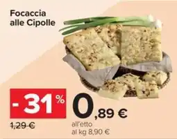 Carrefour Iper Focaccia alle Cipolle offerta