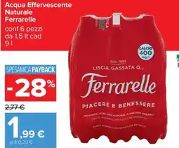 Carrefour Iper Acqua Effervescente Naturale Ferrarelle offerta