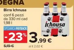 Carrefour Iper Birra Ichnusa offerta