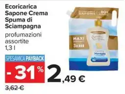 Carrefour Iper Ecoricarica Sapone Crema Spuma di Sciampagna offerta