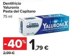 Carrefour Iper Dentifricio Yaluronix Pasta del Capitano offerta