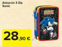 Carrefour Iper Astuccio 3 Zip Sonic offerta