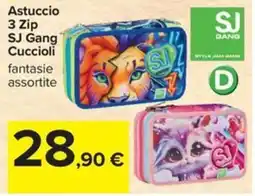 Carrefour Iper Astuccio 3 Zip SJ Gang Cuccioli offerta