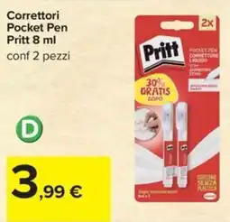 Carrefour Iper Correttori Pocket Pen Pritt offerta